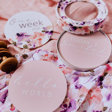 Last inn bildet i Galleri-visningsprogrammet, Blushing Beauty & Musk Pink Reversibel Milepælskort