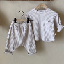 Last inn bildet i Galleri-visningsprogrammet, Ribbet Kne Patch Harem Bukse (0-4år) 2 farger